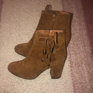 Booties with side cut out